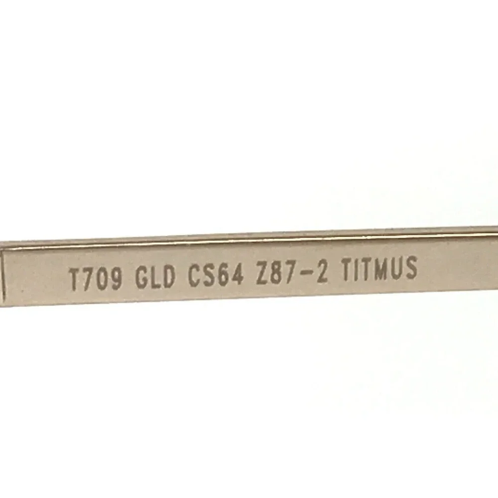 Titmus Safety Eyeglasses Frame T709 GLD CS64 Z87-2 Shiny Gold Oval 53-19-145
